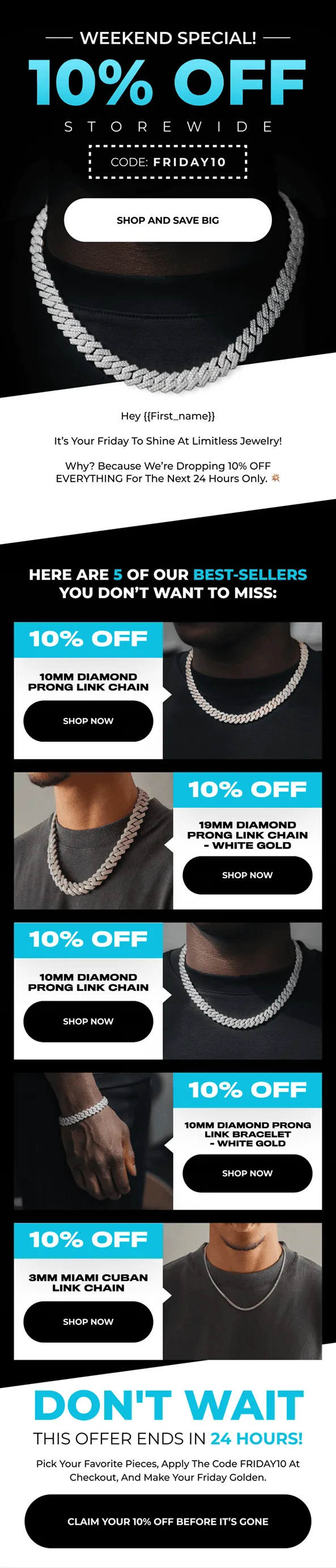 High-converting abandoned cart email template design